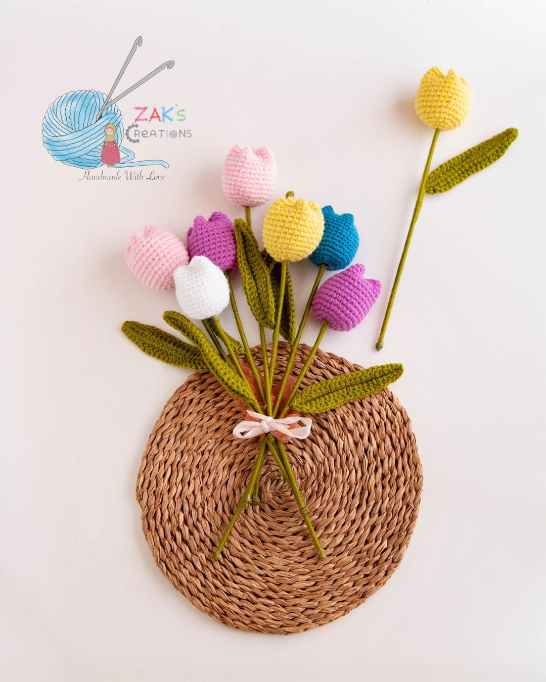 Crocheted handmade flowers – Zak's Creations